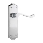 Tradco Henley Door Lever on Long Backplate - Available in Various Function