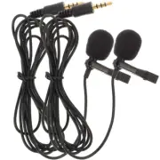 2 Pcs Lavalier Microphone Durable Lecture Recording Streaming Mini Lapel
