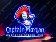 Captain Morgan Pirate Rum 24"x20" Vivid LED Neon Sign Light Lamp With Dimmer