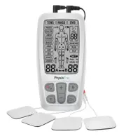 PHYSIO PRO C4B Tens machine EMS 3 in1 Combo unit 22 programs large display 8pads