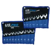 Metric MM and Imperial AF Stubby Combination Spanners 10 - 19mm 3/8" - 3/4"