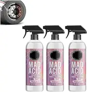 Mad Aci- Mad Acid Glass Cleaner,Mad Acid Heavy Duty Wheel Cleaner,Mad Acid Wheel Cleaner,Remove Hard Water Spots,Mad Acid Water Spot Remover,Mad Acid Chrome Cleaner,Mad All Purpose Cleaner (3pcs,16oz)
