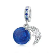 Silver plating Romantic Night Sky Charm for Bracelet Jewelry DIY Bangle