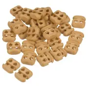 Cord Locks, 30 Pack Oval Spring Toggle Stopper, Khaki