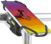 [BONE] Universal Bike Phone Mount Upgraded Ver. Bicycle Stem Handlebar Cell Phone Holder for iPhone, Smartphone, Bike Tie Pro 2 Series Black