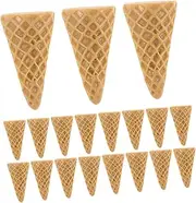 ARTSEWPLY 20Pcs Ice Cream Cone Charms for DIY Crafts Phone Case Accessories Hairpin Decoration Versatile Crafting Charms for Jewelry Making and Creative Projects