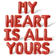 MY HEART IS ALL YOURS Letter Balloon Banner - DIY Valentine Proposal Decorations