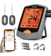 Newoke Bluetooth Meat Thermometer,Digital BBQ Grill Thermometer w/2 Probes KT100