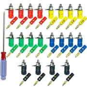 20 Pairs 4 mm Banana Plug Socket Connectors, Gold Plated Banana Plug and Bind...