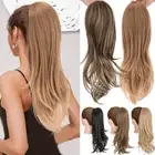 Wavy Clip-In Ponytail Extension for Women Hairpiece Drawstring Layered Versatile