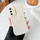 Case for Samsung Galaxy A35 5G, Cute Curly Waves Frame Shape Daisy Pattern Silic