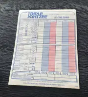 Triple Yahtzee Game Score Sheets 1972 Milton Bradley Original Vintage One Pad