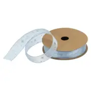 1 Inch 20 Yard Star Organza Sheer Ribbon Sparkly Snow Yarn Ribbon Light Blue