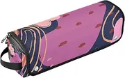 [sanluoli] Hot Hair Tools Travel Bag with Iron Mat Heating Tools Travel Bag Organizer Art Doodle Color Mix Dark Black Women Essentials Storage