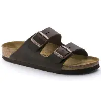 在飛比找環球Online優惠-【BIRKENSTOCK】Arizona 油感皮拖鞋 深褐色