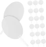 HANABASS DIY Fan Material 20pcs Blank Round Fans for Graffiti Hand Painting for Decorative Craft Party Supplies