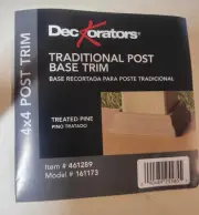 DecKorators 4x4 Post Trim Treated Pine Traditional Post Base Trim Item # 461289