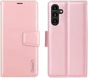 [ZUSLAB] Wallet Case for Galaxy A35 Hanman Leather Wallet Card Cover for Samsung (2024) - Rose Gold