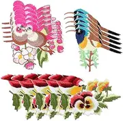 GRADENEVE 15Pcs Bird Shaped Applique Patches for DIY Clothing Bags and Hats Embroidered Bird Designs for Embellishing and Repairing Fashion Items