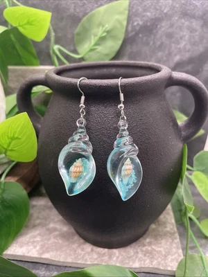 2.25” Silver-tone Sea Shell Drop Dangle Earring Set New Free Ship B7738