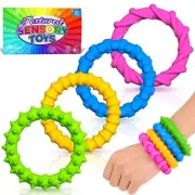 Sensory Toys Kids Toddlers 4 Pack Silent Sensory Chew Rubber Bracelet | Calming