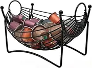 COMZPLIFE Swing Coffee Pod Holder, Organizer for K Cup, Large Capacity K Cup Holder for Station Organizer and Counter Bar (Black)