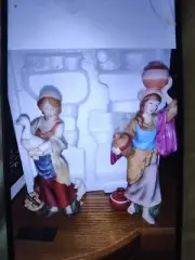 2001 Thomas Kinkade Nativity Bountiful Water Barer & Humble Peasant Maiden