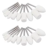 20 Pcs Wool Felt Polishing Wheels Grinding Bits for Dremel Rotary Tool