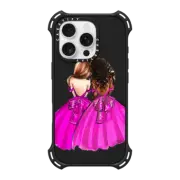 iPhone 16 Pro Bounce Case MagSafe Compatible Pink Dress Pretties BFF Fashion Illustration Case