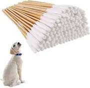 200 Pieces Dogs Ear Cleaning Swabs,Large Cotton Buds Animal Ear Cleaning Cotton Swab Sticks Remover Itchy,Animal Ear Cleaner Big Cotton Swab Sticks Cotton Buds for Cat Dog Ear Wax Infection Removal
