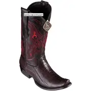 King Exotic CHERRY Genuine Ostrich Leg Western Boot Dubai Square Toe D 4790518