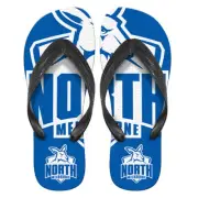 North Melbourne Kangaroos AFL MEDIUM Thongs Plugger Flip Flops Man Cave Gift