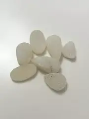Natural Druzy (Drusy) Quartz Gem Flat-back Cabochons, 7 Piece Lot (102.20 cts)