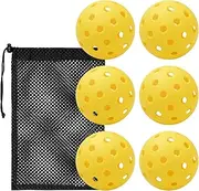Euyehn Outdoor Hole Balls | 40Holes 74mm High Bounce Hole Balls,Sport Accessories Fluorescent with Mesh Bag Outdoor Supplies for Indoor