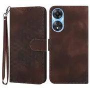 YX0060 For Oppo A58 4G Phone Case Elephant Head Pattern Leather Phone Wallet