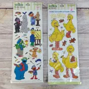 Vintage Sesame Street Border and Big Stickers Lot Of 2 Acid Lignin Free Big Bird