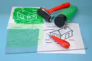 2 Clear Lino Block Tile Large Transparent Printing Boards Easy Carve 40cm x 30cm
