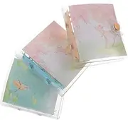 3pcs 3-Hole Loose-Leaf Book Mini 3 Ring Notebook blinder Notebook Subject Notebook DIY Scrapbook Legal Pads Pocket Spiral Notebook Lovely Scrapbook Portable periodicals PVC