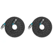 2x Nimble Powerknit Fast Charging High Speed Data USB-C 1.0m Cable Space Grey