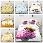 Flowers Floral Honeybee Beehive Honeycomb Honey Farm Doona Duvet Quilt Cover Set