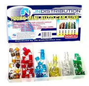 120 pcs MINI Blade Fuse Assortment Auto Car Motorcycle SUV FUSES Kit APM ATM New