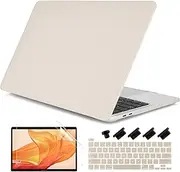 DONGKE for MacBook Pro 13 inch Case 2022 2021 2020 Release Model: A2338 M2/M1 A2251 A2289, Plastic Hard Shell Case & Keyboard Cover Only Compatible with MacBook Pro 13 with Touch Bar, Stone