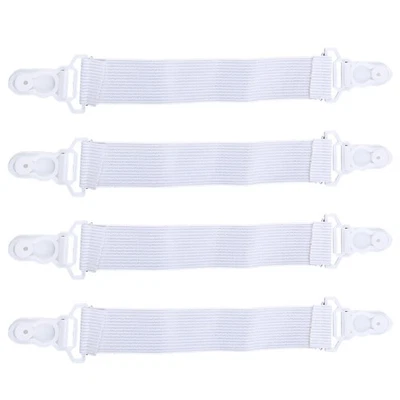 4Pcs Bed Sheet Elastic Gripper Clip Strap Fastener Mattress Cover Holder Grips