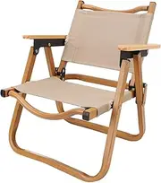 Kids Camping Chair Stylish Foldable for Outdoor Adventures Aluminum Alloy Wood Grain Canvas Portable Camp Chair for Children Under 6 Years Old