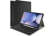 For Samsung Galaxy Tab S10 FE+ /S10 FE Plus With Pencil Holder Detachable Wireless Bluetooth Keyboard and Flip Stand Leather Case Cover Black