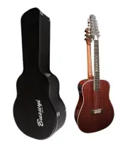 Busuyi 12 String/ 6 String Acoustic/Electric Double Neck Guitar With Hard Case