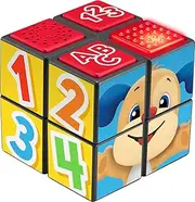 Fisher-Price Baby Learning Toy with Lights Music and Fine Motor Activities, Laugh & Learn Puppy’s Activity Cube UK English Version​​