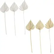 HOLIDYOYO 6Pcs Natural Dried Palm Leaves for DIY Floral Arrangements Elegant Wedding Party Decoration Rustic Home Decor Simple Fresh Color for Bouquets and Wall Ornaments