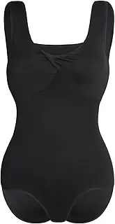 [DREAM SLIM] Women's Shapewear V Neck Tummy Control Body Shaper Seamless Sculpting Briefs Snatched Waist Slimmer Bodysuit