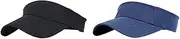 [DUJIAOSHOU] 2 Pieces Sport Wear Athletic Mesh Visor Sun Visor Adjustable Cap Men Women Sun Sports Visor Hat